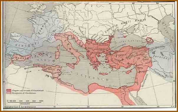 Carta geopol.dell' Impero Bizantino