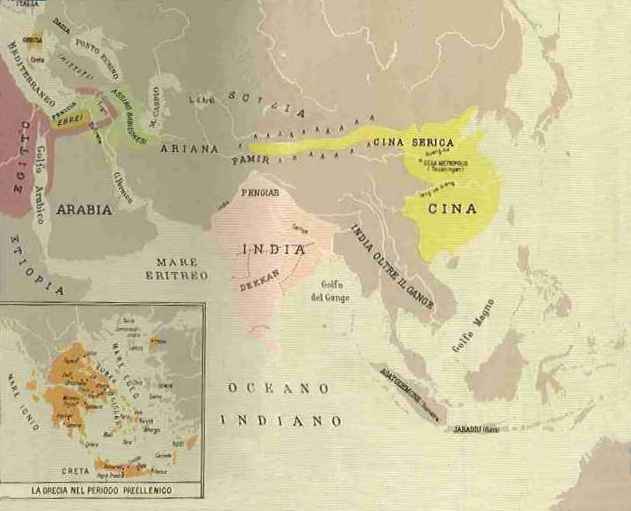 Carta dell'Oriente fino al 1000 a.C.